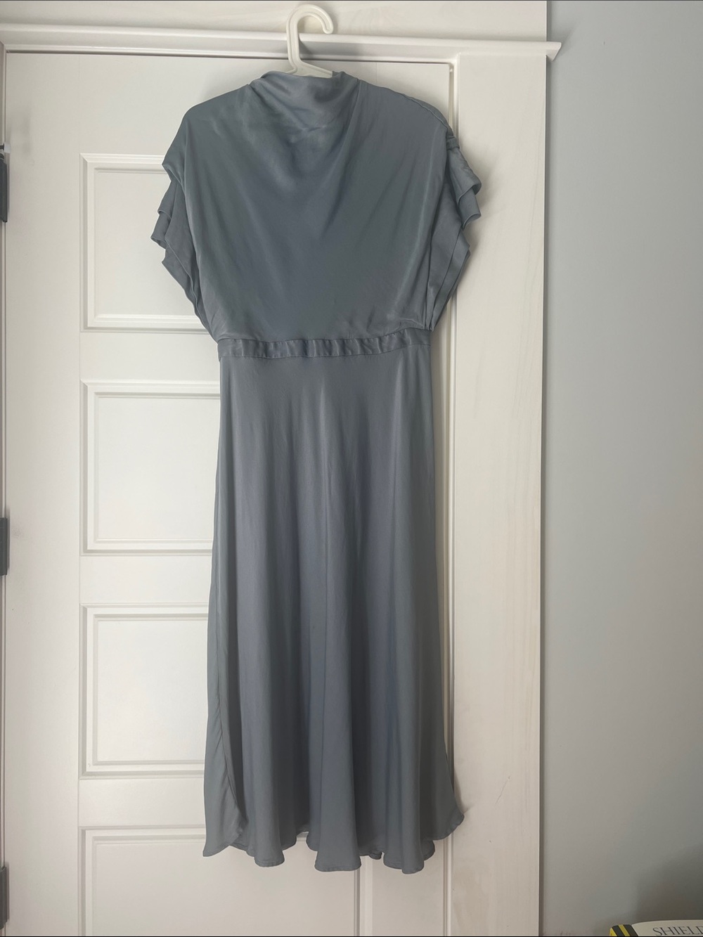 Anthropologie Dusty Blue Midi Dress